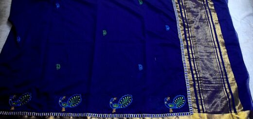 Plain saree transformation