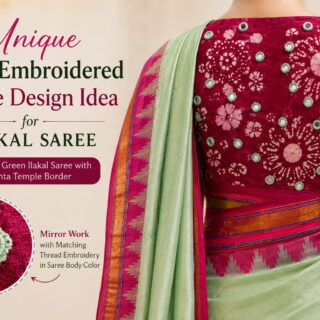 Blouse design for ilakal saree