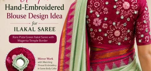 Blouse design for ilakal saree