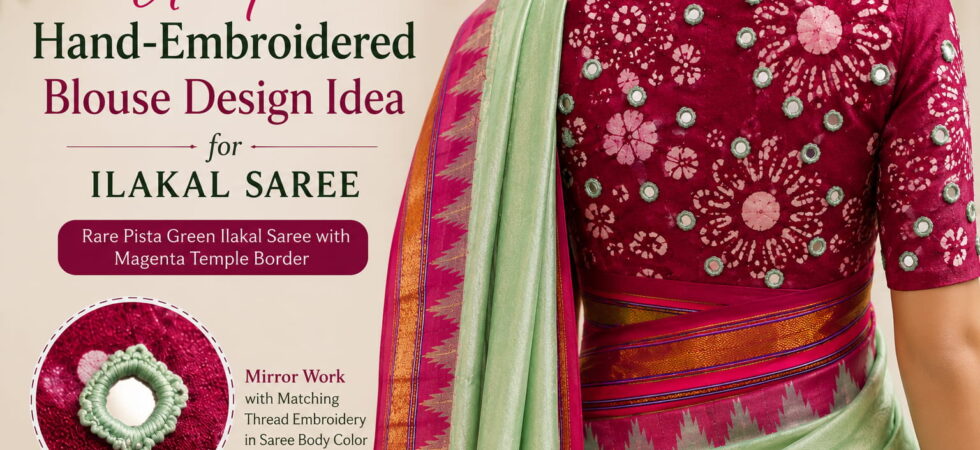 Blouse design for ilakal saree