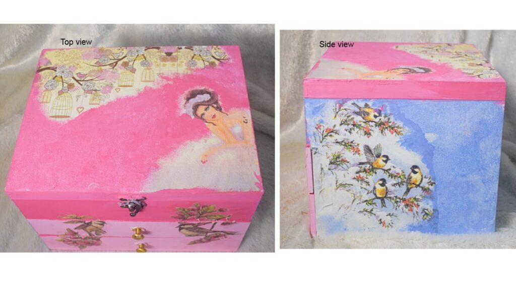 Decoupage on drawers