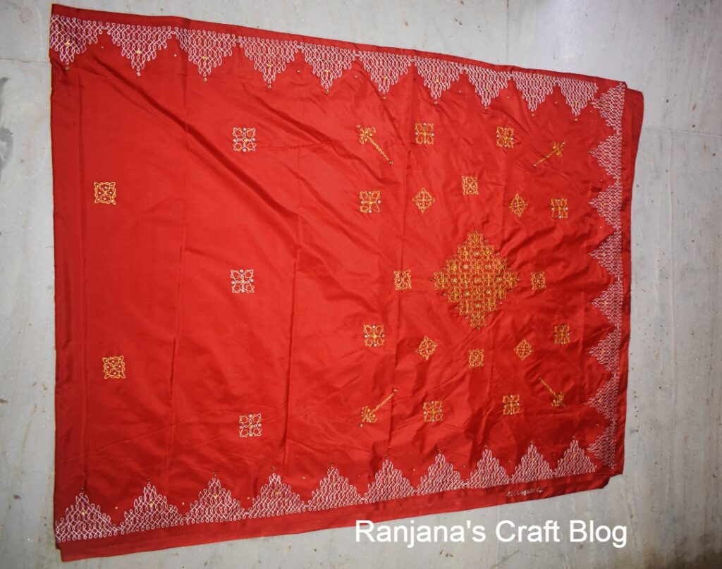 Kolam design on saree