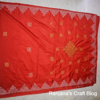 Kolam design on saree