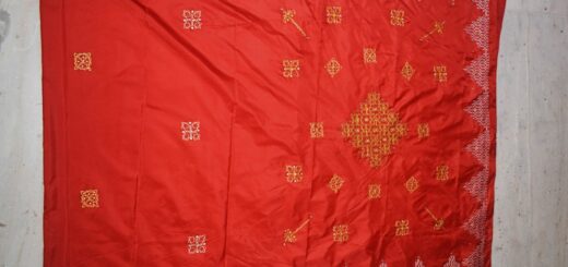Kolam design on saree