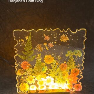 Handmade resin lamp
