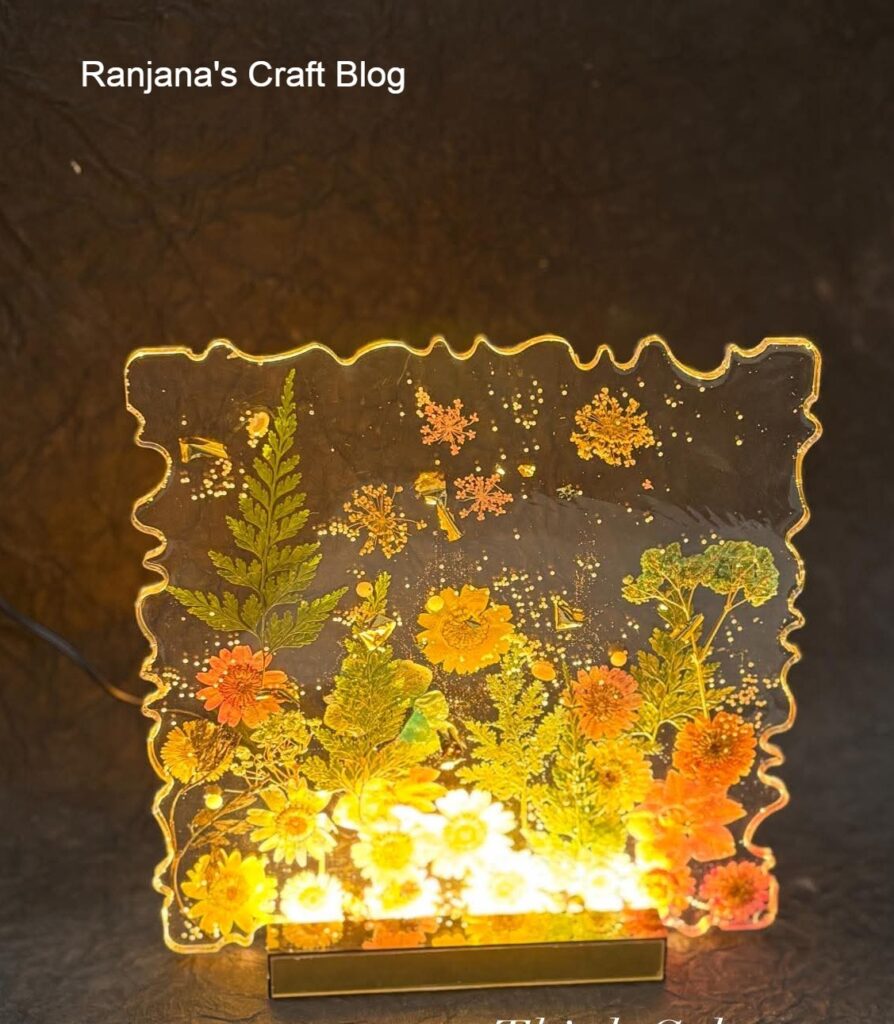 Handmade resin lamp