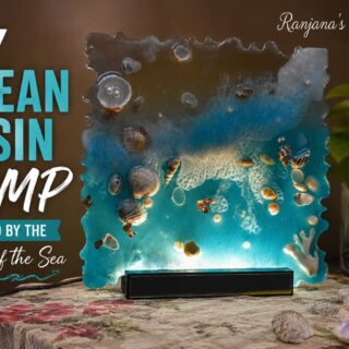 Resin lamp occen theme