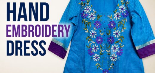Hand embroidery on Kurti