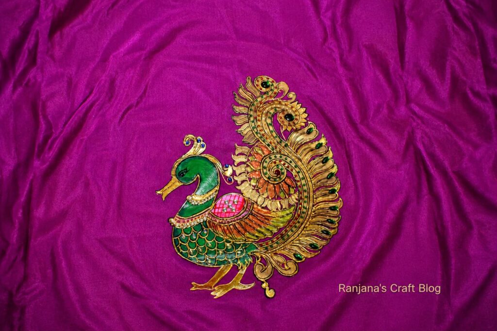 Tanjore painting on fabric