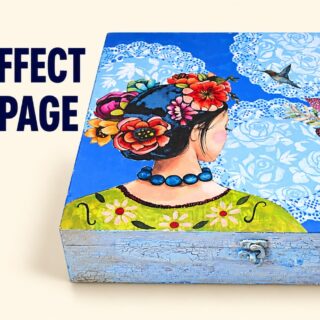 Decoupage with doily effect