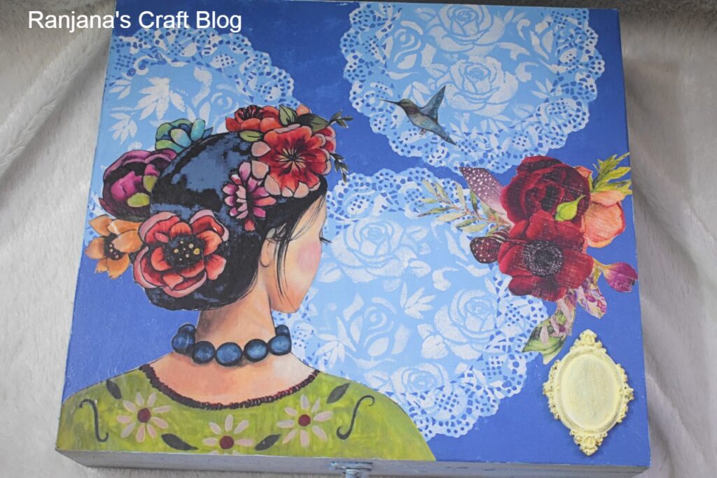 Doily effect decoupage