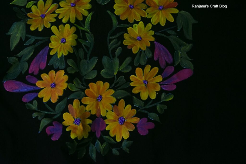 Fabric painting on Kurti