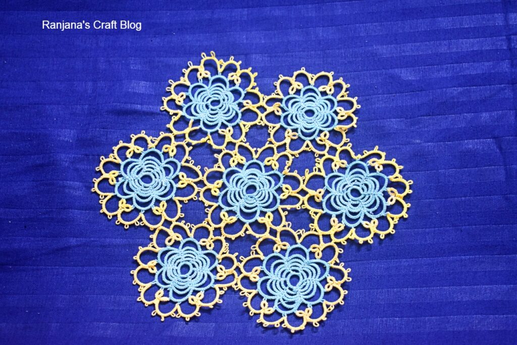 Rosette tatting doily